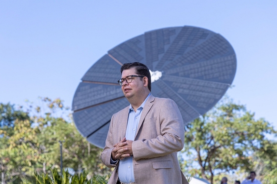 Marcelo Vinhaes, diretor-presidente da Energisa MS, na inauguração da Flor Solar