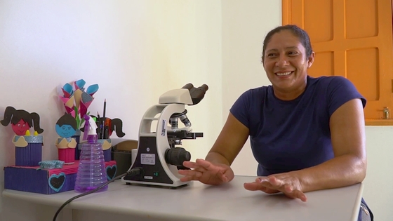 Maria Francisca, gerente do posto de saúde local