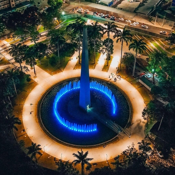 Foto aérea do Açude Novo