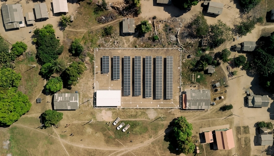 Imagem aérea da Aldeia Santo André