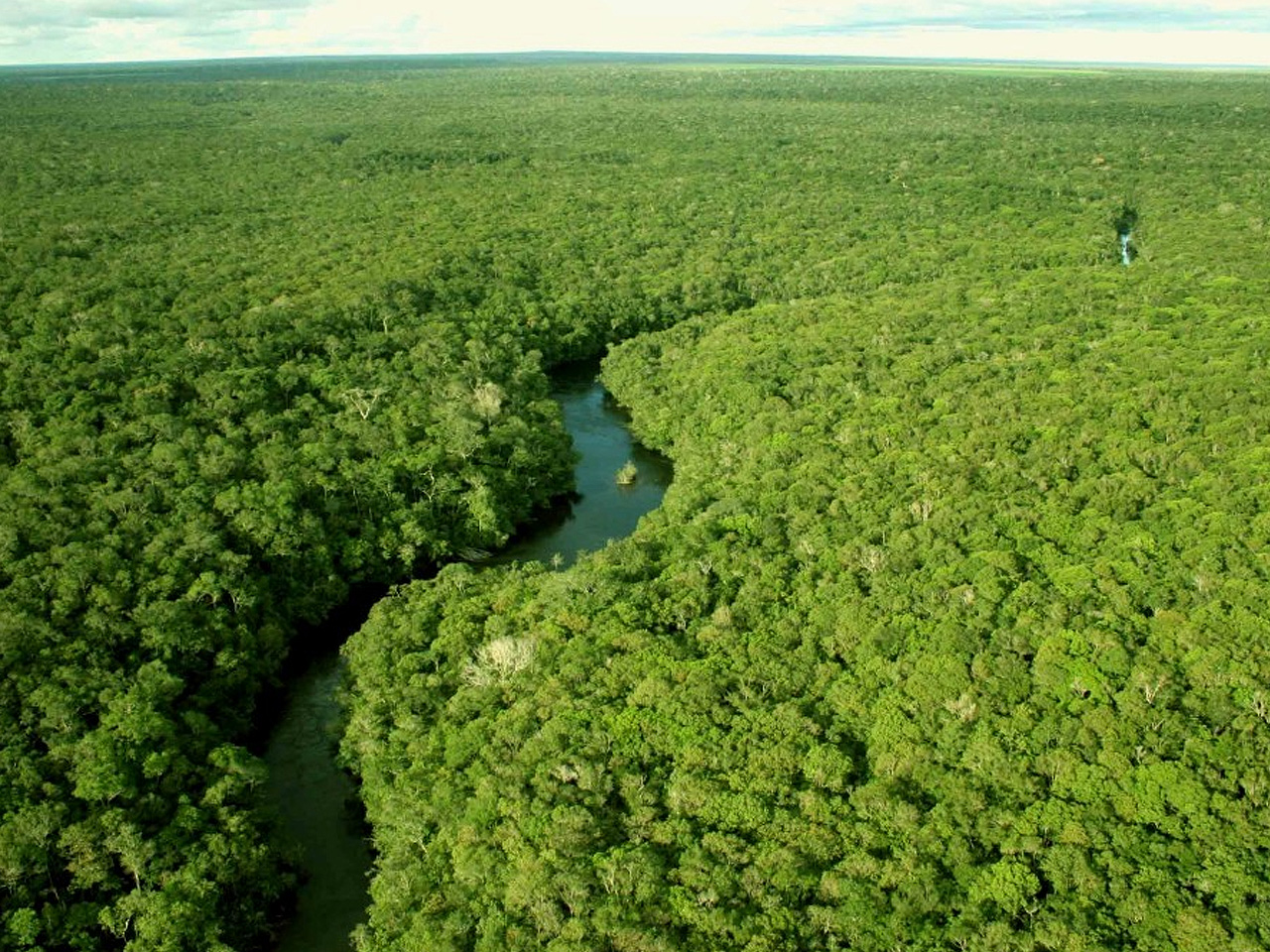 Foto mostra cidade à beira do rio na Amazônia.