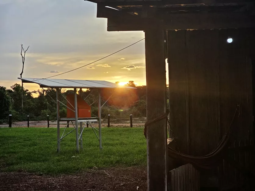 Placa de energia solar no Mato Grosso