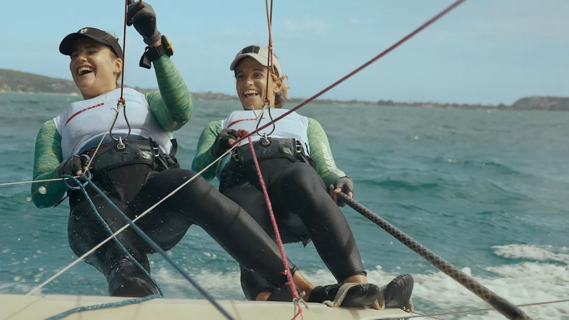 As velejadoras olímpicas Martine Grael e Kahena Kunze