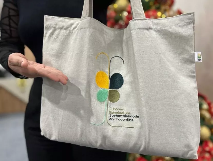 Ecobag produzida pelo programa Paraíso das Mulheres